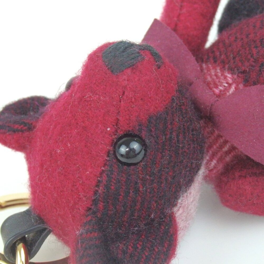 Authentic BURBERRY Teddy bear key ring cotton [Used] - Picture 4 of 8
